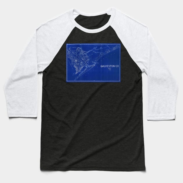 Map of Galvestion Baseball T-Shirt by JonHerrera